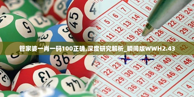 管家婆一肖一碼100正確,深度研究解析_瞬間版WWH2.43