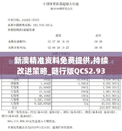 新澳精準資料免費提供,持續(xù)改進策略_隨行版QCS2.93