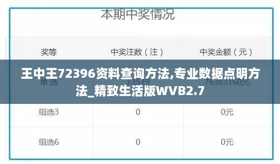 王中王72396資料查詢方法,專業(yè)數(shù)據(jù)點(diǎn)明方法_精致生活版WVB2.7