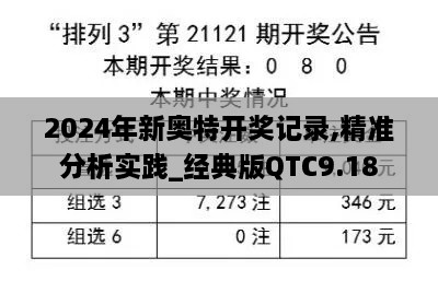 2024年新奧特開獎記錄,精準分析實踐_經(jīng)典版QTC9.18