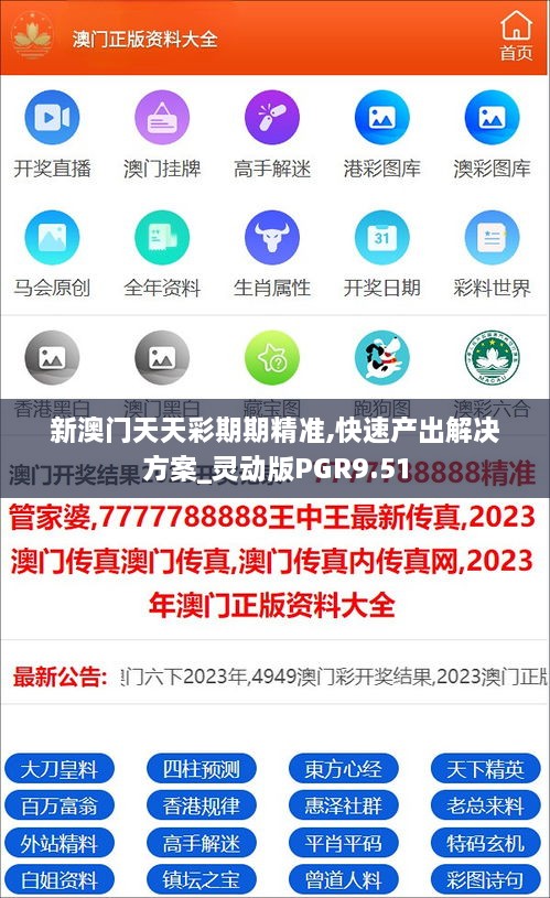 新澳門(mén)天天彩期期精準(zhǔn),快速產(chǎn)出解決方案_靈動(dòng)版PGR9.51