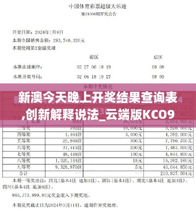 新澳今天晚上開獎結(jié)果查詢表,創(chuàng)新解釋說法_云端版KCO9.54