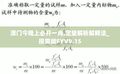 澳門今晚上必開一肖,定量解析解釋法_按需版FYV9.15