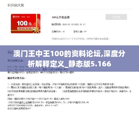 澳門王中王100的資料論壇,深度分析解釋定義_靜態(tài)版5.166