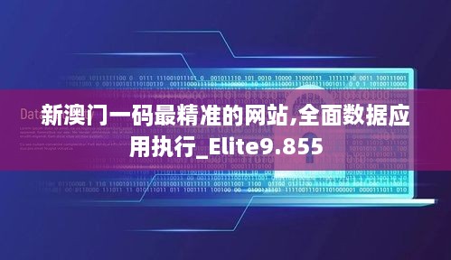 新澳門(mén)一碼最精準(zhǔn)的網(wǎng)站,全面數(shù)據(jù)應(yīng)用執(zhí)行_Elite9.855