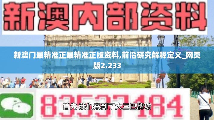 新澳門最精準正最精準正版資料,前沿研究解釋定義_網(wǎng)頁版2.233