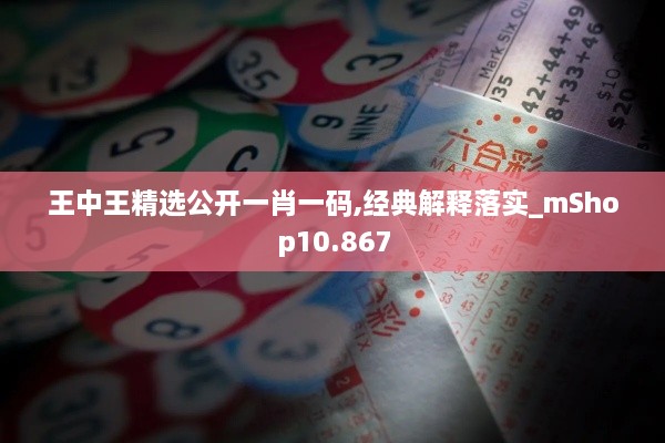 王中王精選公開一肖一碼,經(jīng)典解釋落實(shí)_mShop10.867