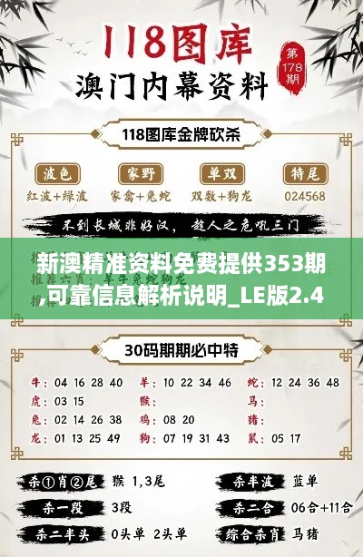 新澳精準(zhǔn)資料免費(fèi)提供353期,可靠信息解析說明_LE版2.497