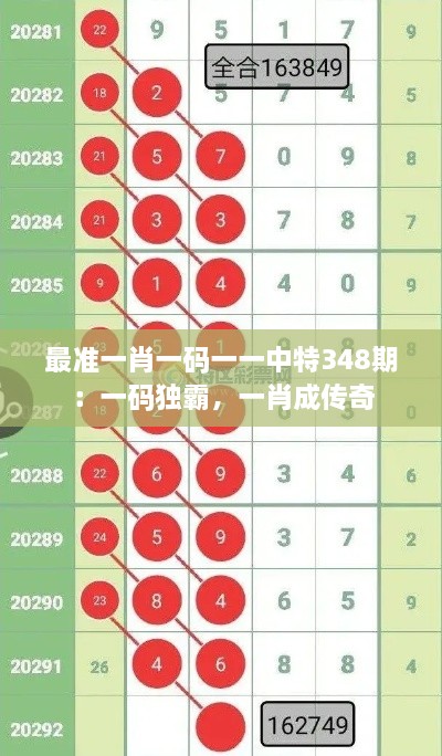 最準(zhǔn)一肖一碼一一中特348期：一碼獨(dú)霸，一肖成傳奇