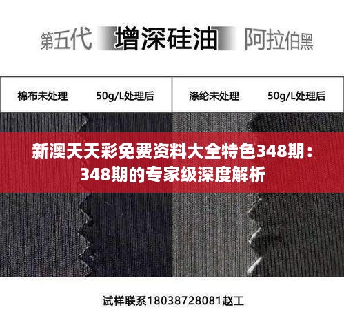 新澳天天彩免費資料大全特色348期：348期的專家級深度解析