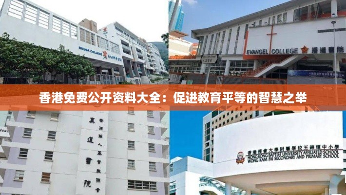 香港免費(fèi)公開(kāi)資料大全：促進(jìn)教育平等的智慧之舉