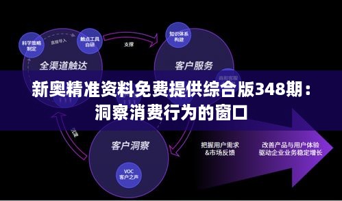 新奧精準資料免費提供綜合版348期：洞察消費行為的窗口