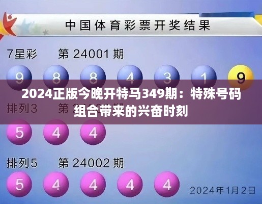 2024正版今晚開特馬349期：特殊號碼組合帶來的興奮時刻