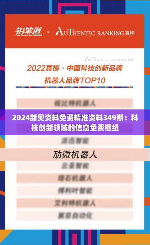 2024新奧資料免費(fèi)精準(zhǔn)資料349期：科技創(chuàng)新領(lǐng)域的信息免費(fèi)樞紐