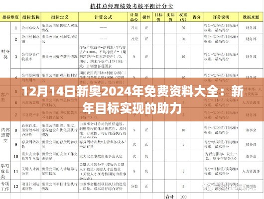 12月14日新奧2024年免費資料大全：新年目標實現的助力