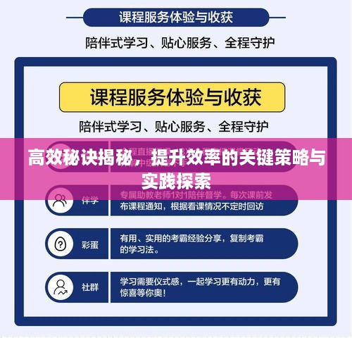 高效秘訣揭秘，提升效率的關(guān)鍵策略與實踐探索