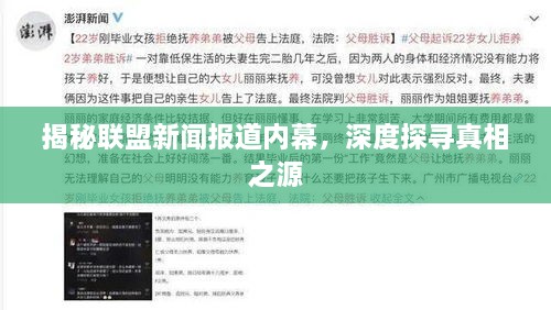 揭秘聯盟新聞報道內幕，深度探尋真相之源