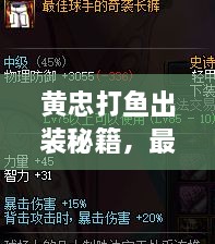 黃忠打魚出裝秘籍，最新攻略，助你輕松掌握游戲技巧！