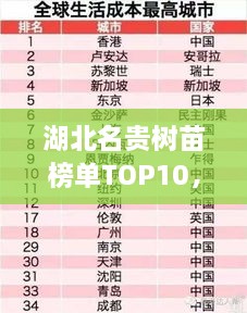 湖北名貴樹苗榜單TOP10，探尋十大珍稀樹苗的排名與魅力