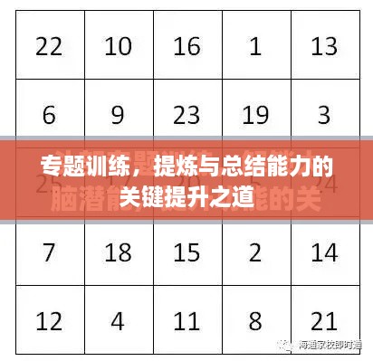專題訓(xùn)練，提煉與總結(jié)能力的關(guān)鍵提升之道