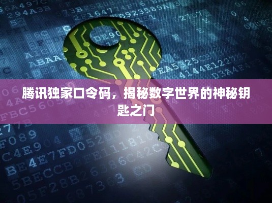 騰訊獨(dú)家口令碼，揭秘?cái)?shù)字世界的神秘鑰匙之門(mén)