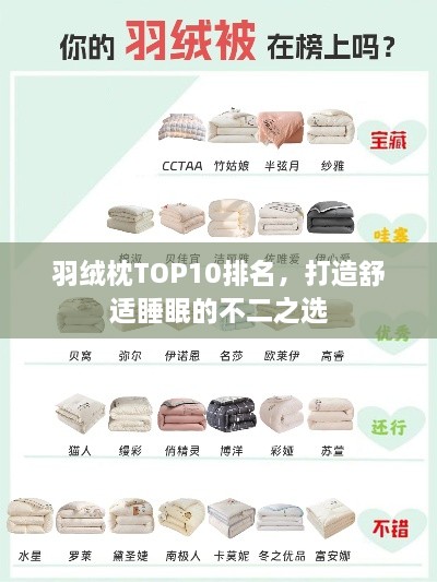 羽絨枕TOP10排名，打造舒適睡眠的不二之選