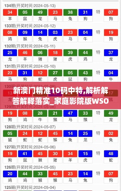 新澳門精準(zhǔn)10碼中特,解析解答解釋落實_家庭影院版WSO4.14