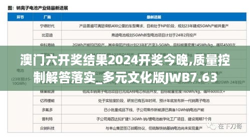 澳門六開獎結(jié)果2024開獎今晚,質(zhì)量控制解答落實(shí)_多元文化版JWB7.63