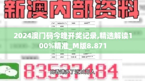 2024澳門碼今晚開獎(jiǎng)記錄,精選解讀100%精準(zhǔn)_M版8.871