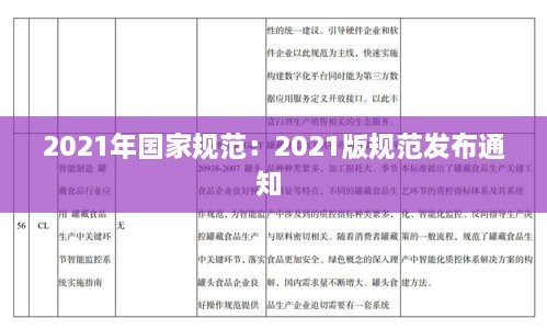 2021年國家規(guī)范：2021版規(guī)范發(fā)布通知 