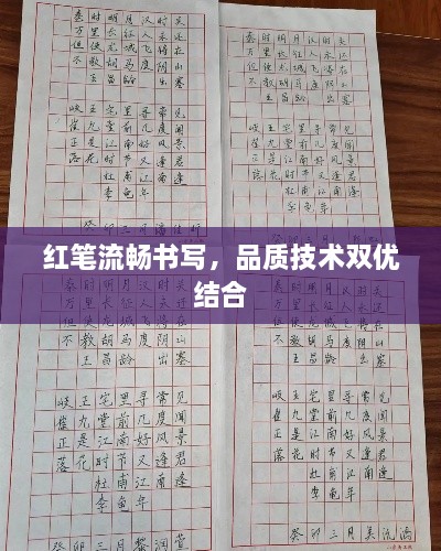 紅筆流暢書寫，品質(zhì)技術(shù)雙優(yōu)結(jié)合