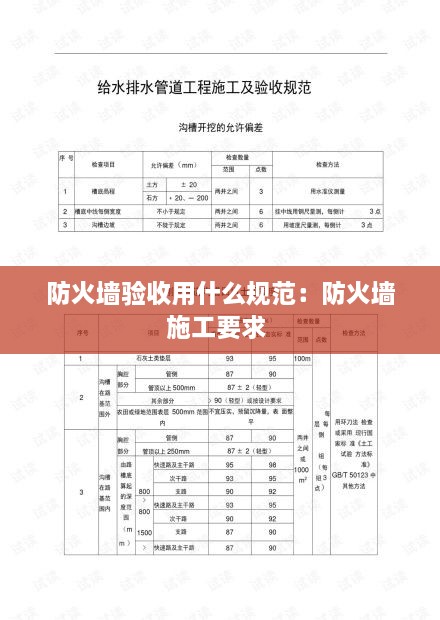 防火墻驗(yàn)收用什么規(guī)范：防火墻施工要求 