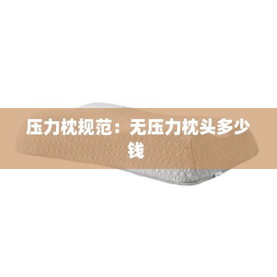 壓力枕規(guī)范：無壓力枕頭多少錢 