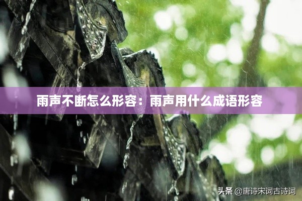 雨聲不斷怎么形容：雨聲用什么成語形容 