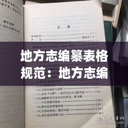 地方志編纂表格規(guī)范：地方志編纂工作內(nèi)容 