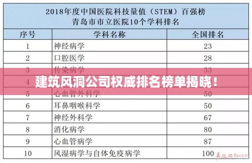 建筑風(fēng)洞公司權(quán)威排名榜單揭曉！