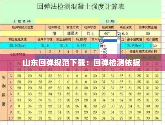 山東回彈規(guī)范下載：回彈檢測依據(jù) 