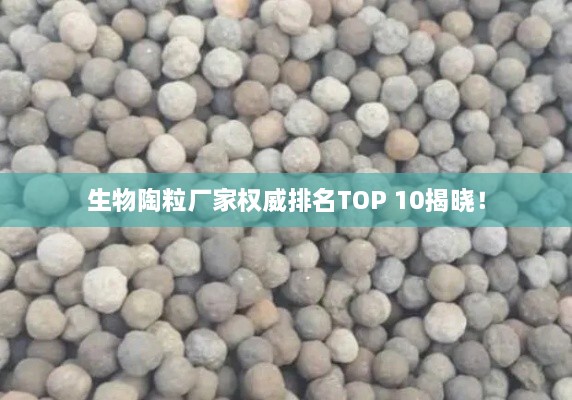 生物陶粒廠家權(quán)威排名TOP 10揭曉！